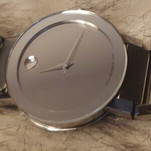 PRICELESS! MOVADO MENS SAPPHIRE SWISS QUARTZ WATCH AUTHENTIC Good Condition